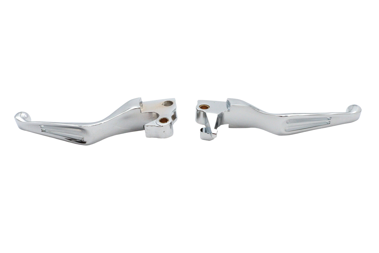 HARLEY Chrome Slotted Hand Lever Set Fits 2007-2013 XL,