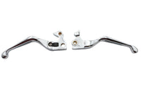 HARLEY Chrome Slotted Hand Lever Set Fits 2007-2013 XL,