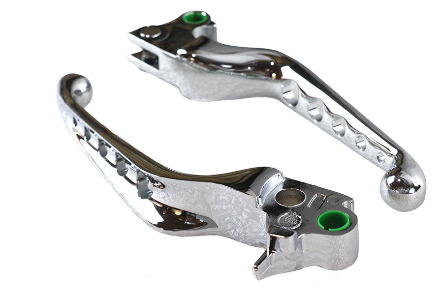 HARLEY Chrome Drilled Hand Lever Set Fits 1996-2007 FXST,   1996-2007 FLST,   1996-2007 FXD,   1996-