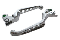 HARLEY Chrome Drilled Hand Lever Set Fits 1996-2007 FXST,   1996-2007 FLST,   1996-2007 FXD,   1996-