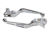 HARLEY Chrome Slotted Hand Lever Set Fits 1996-2007 FXST,   1996-2007 FLST,   1996-2007 FXD,   1996-