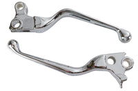 HARLEY Chrome Slotted Hand Lever Set Fits 1996-2007 FXST,   1996-2007 FLST,   1996-2007 FXD,   1996-