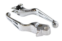 HARLEY Chrome Slotted Hand Lever Set Fits 1996-2007 FXST,   1996-2007 FLST,   1996-2007 FXD,   1996-