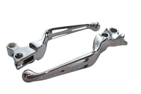 HARLEY Chrome Slotted Hand Lever Set Fits 1996-2007 FXST,   1996-2007 FLST,   1996-2007 FXD,   1996-