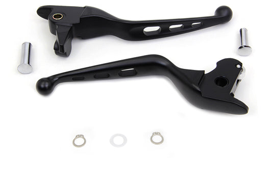HARLEY Black Drilled Hand Lever Set Fits 2014-2016 FLT,