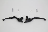 HARLEY Black Drilled Hand Lever Set Fits 2014-2016 FLT,