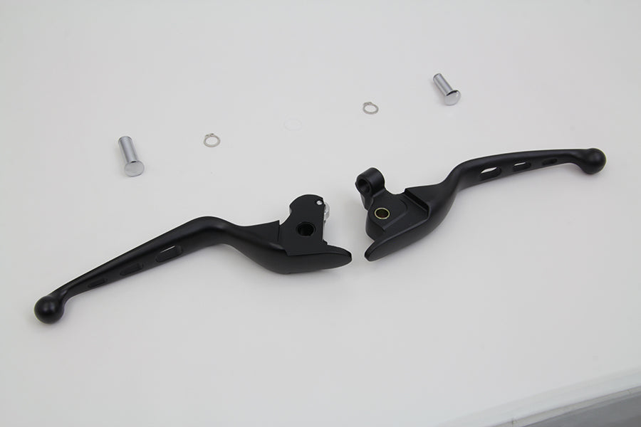HARLEY Black Drilled Hand Lever Set Fits 2014-2016 FLT,