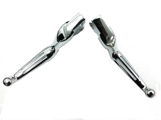HARLEY Chrome Slotted Hand Lever Set Fits 2014-2016 XL,