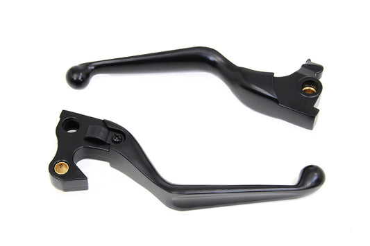 HARLEY Black Hand Lever Set Fits 2014-UP XL,