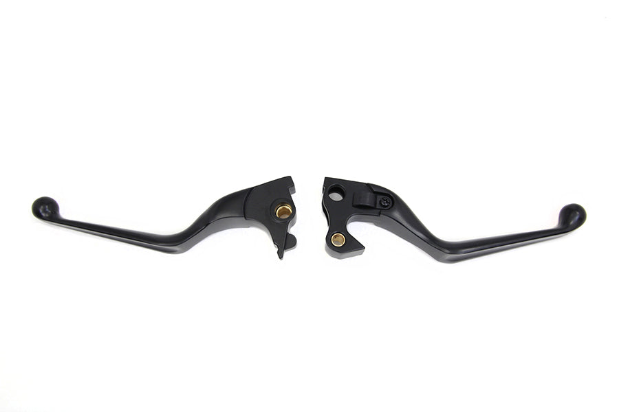 HARLEY Black Hand Lever Set Fits 2014-UP XL,