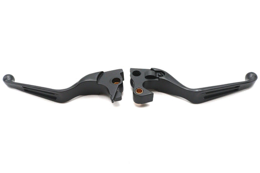 HARLEY Black Slotted Hand Lever Set Fits 2014-2016 XL,