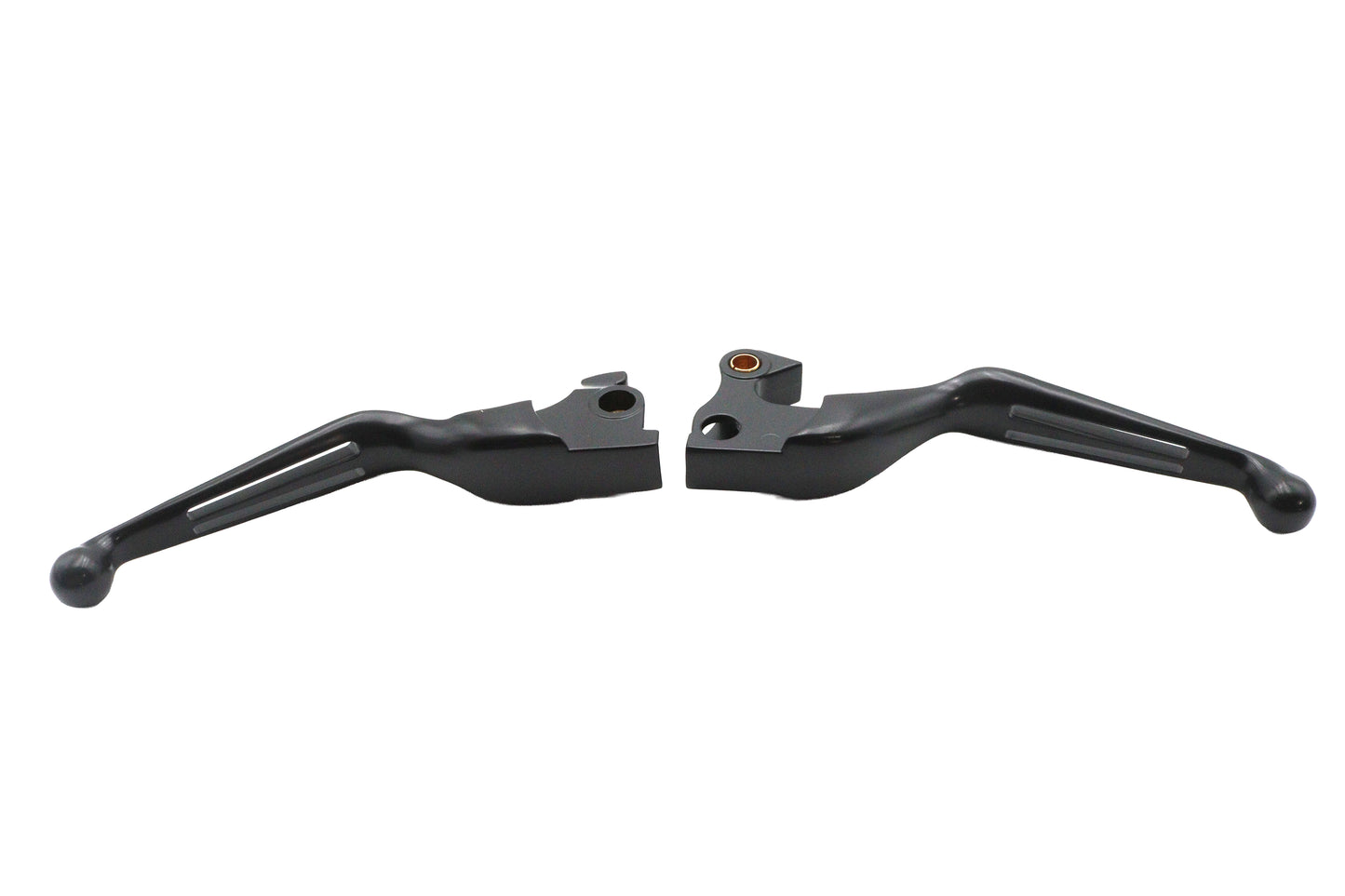 HARLEY Black Slotted Hand Lever Set Fits 2014-2016 XL,