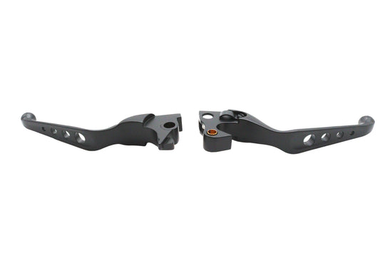 HARLEY Black Drilled Hand Lever Set Fits 2014-2016 XL,