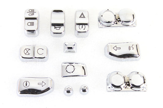 HARLEY Handlebar Switch Cap Set Chrome fits 2016-UP FLHTCU,   2016-UP FLHTCUL,   2016-UP FLHTCUTG,   2016-UP FLHX,   2016-UP FLHXS,   2016-UP FLTRU,
