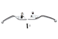 HARLEY Chrome Slotted Hand Lever Set Fits 2008-2013 FLT,