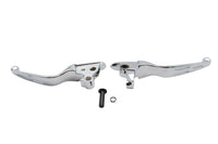 HARLEY Chrome Slotted Hand Lever Set Fits 2008-2013 FLT,