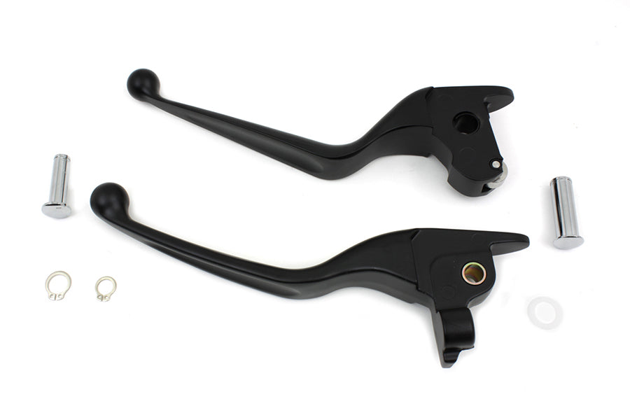 HARLEY Black Wide Tamer Hand Lever Set Fits 2014-2016 FLT,