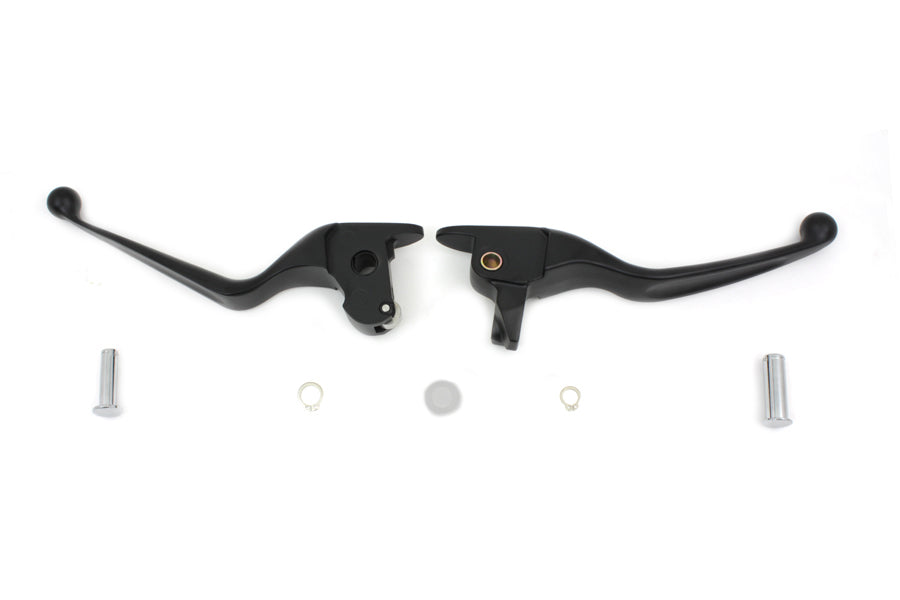 HARLEY Black Wide Tamer Hand Lever Set Fits 2014-2016 FLT,