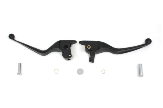 HARLEY Black Wide Tamer Hand Lever Set Fits 2014-2016 FLT,