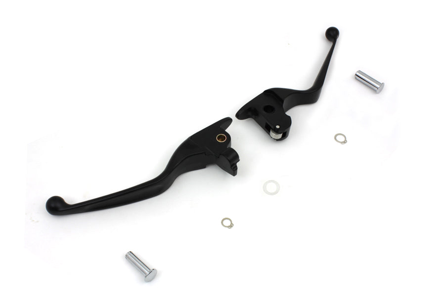 HARLEY Black Wide Tamer Hand Lever Set Fits 2014-2016 FLT,