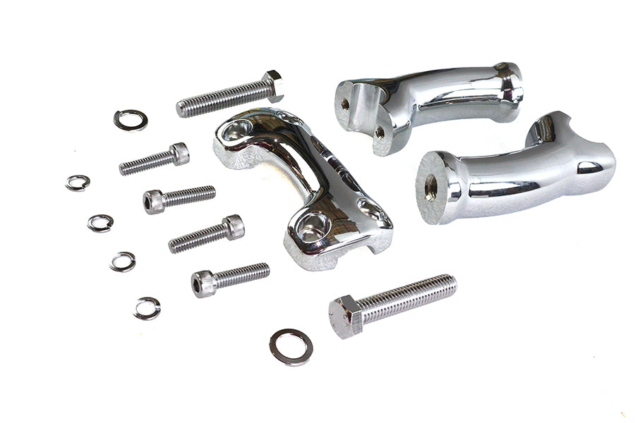 HARLEY Chrome 4-3/4 inch Riser Set Fits 1997-2006 FXST,