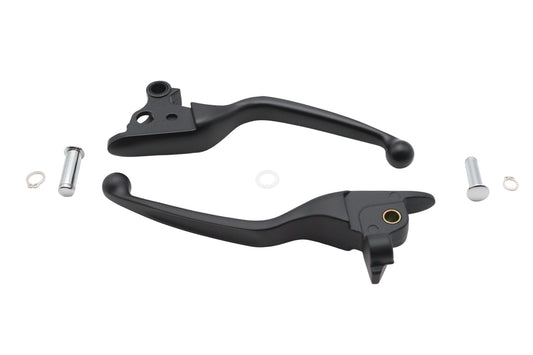HARLEY Black Narrow Smooth Contour Hand Lever Set Fits 2008-2013 FLT,