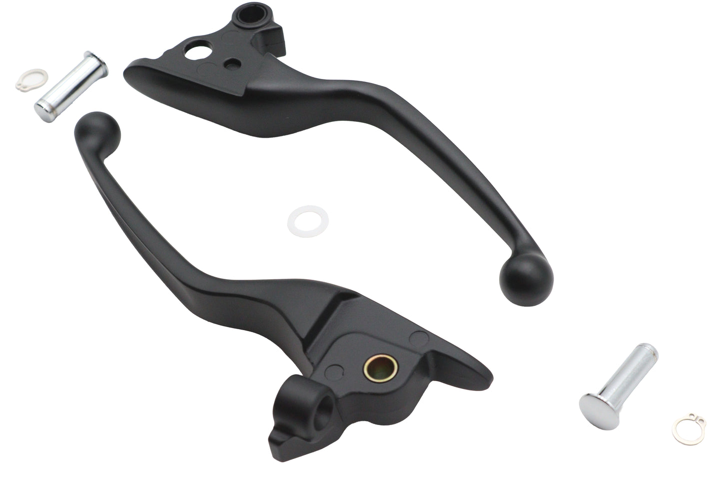 HARLEY Black Narrow Smooth Contour Hand Lever Set Fits 2008-2013 FLT,