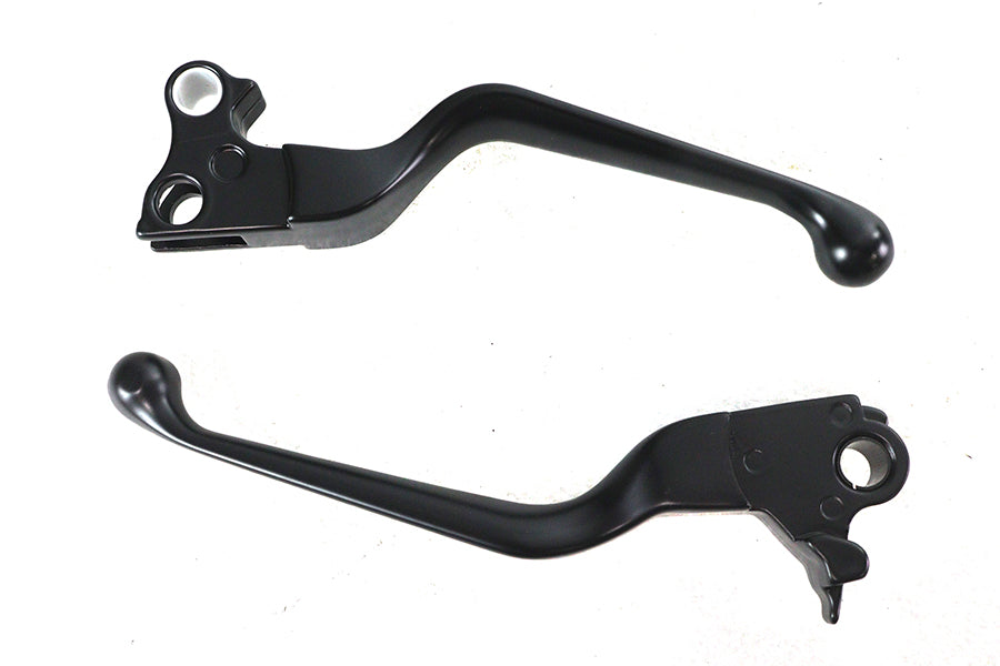 HARLEY Black Smooth Contour Hand Lever Set Fits 2008-2014 FXST,   2008-2014 FLST,   2008-2014 FXD,