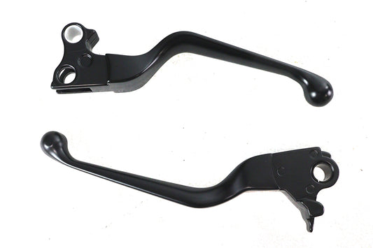 HARLEY Black Smooth Contour Hand Lever Set Fits 2008-2014 FXST,   2008-2014 FLST,   2008-2014 FXD,