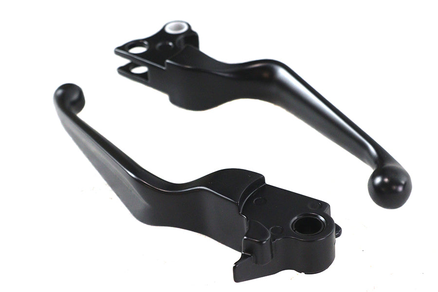 HARLEY Black Smooth Contour Hand Lever Set Fits 2008-2014 FXST,   2008-2014 FLST,   2008-2014 FXD,
