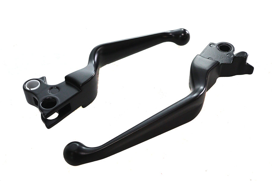 HARLEY Black Smooth Contour Hand Lever Set Fits 2008-2014 FXST,   2008-2014 FLST,   2008-2014 FXD,