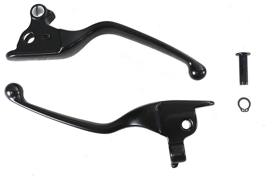 HARLEY Black Smooth Contour Tamer Hand Lever Set Fits 2008-2013 FLT,