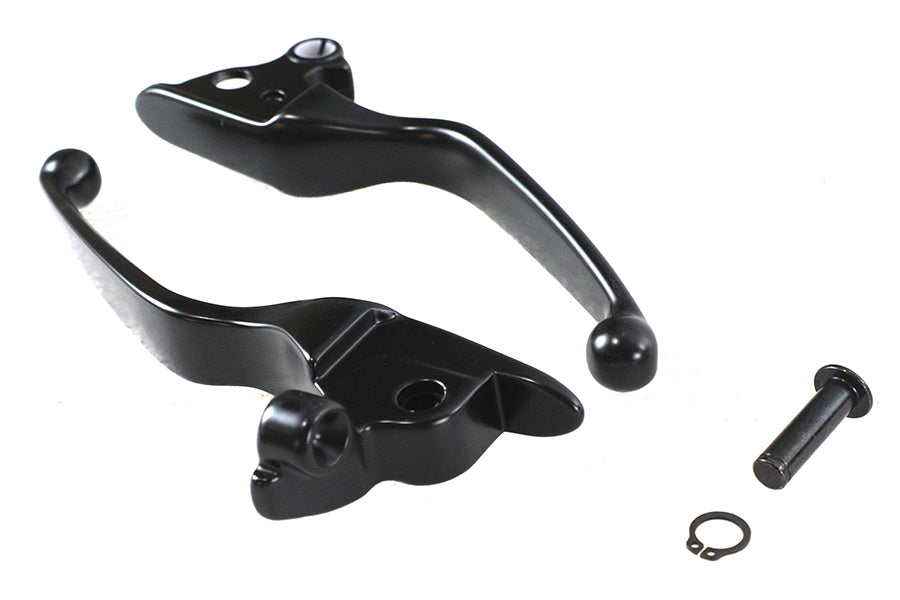 HARLEY Black Smooth Contour Tamer Hand Lever Set Fits 2008-2013 FLT,