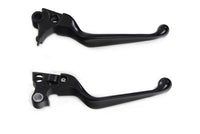 HARLEY Black V-Cut Hand Lever Set Fits 1996-2007 FLST,   1996-2007 FXST,   1996-2007 FXD,   1996-200