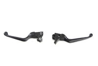 HARLEY Black V-Cut Hand Lever Set Fits 1996-2007 FLST,   1996-2007 FXST,   1996-2007 FXD,   1996-200