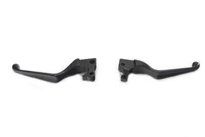 HARLEY Black V-Cut Hand Lever Set Fits 2007-2013 XL,