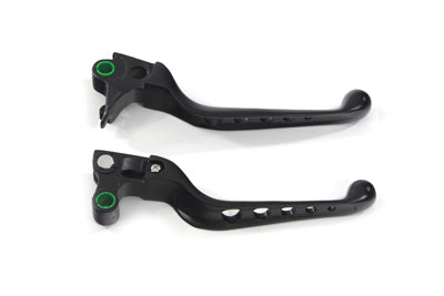 HARLEY Black Drilled Hand Lever Set Fits 1996-2007 FXST,   1996-2007 FLST,   1996-2007 FXD,   1996-2