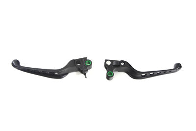 HARLEY Black Drilled Hand Lever Set Fits 1996-2007 FXST,   1996-2007 FLST,   1996-2007 FXD,   1996-2