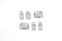 HARLEY Handlebar Switch Cap Set Chrome fits 2011-  FXST,   2011-  FLST, Except FLSTSE2