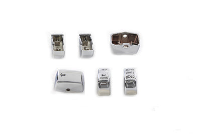 HARLEY Handlebar Switch Cap Set Chrome fits 2011-  FXST,   2011-  FLST, Except FLSTSE2