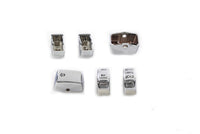 HARLEY Handlebar Switch Cap Set Chrome fits 2011-  FXST,   2011-  FLST, Except FLSTSE2