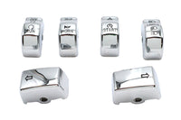 HARLEY Handlebar Switch Cap Set Chrome Fits 2012-2017 FXD,   2011-UP FXST,   2011-UP FLST, Except FL