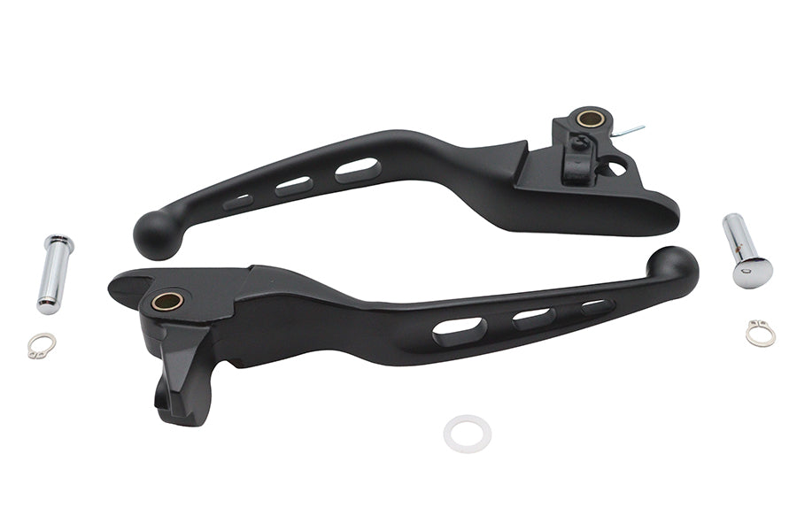 HARLEY 3 Slot Hand Lever Set Black Fits 2021-2023 FLHT,   2021-2023 FLHR,   2021-2023 FLHX,   2021-2