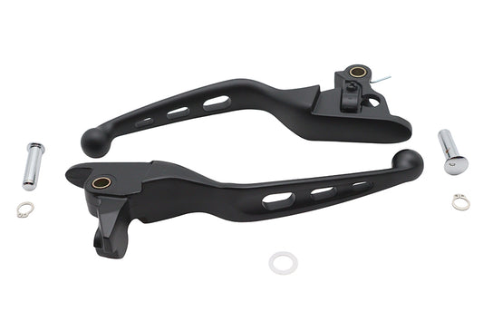 HARLEY 3 Slot Hand Lever Set Black Fits 2021-2023 FLHT,   2021-2023 FLHR,   2021-2023 FLHX,   2021-2