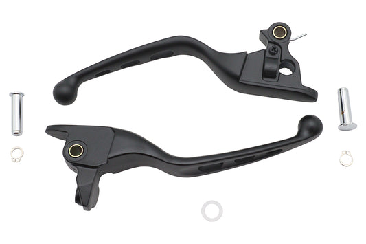 HARLEY 3 Slot Hand Lever Set Black Fits 2021-2023 FLHT,   2021-2023 FLHR,   2021-2023 FLHX,   2021-2