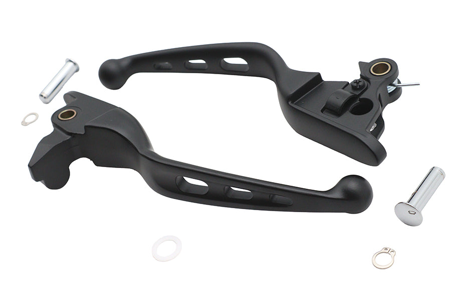 HARLEY 3 Slot Hand Lever Set Black Fits 2021-2023 FLHT,   2021-2023 FLHR,   2021-2023 FLHX,   2021-2