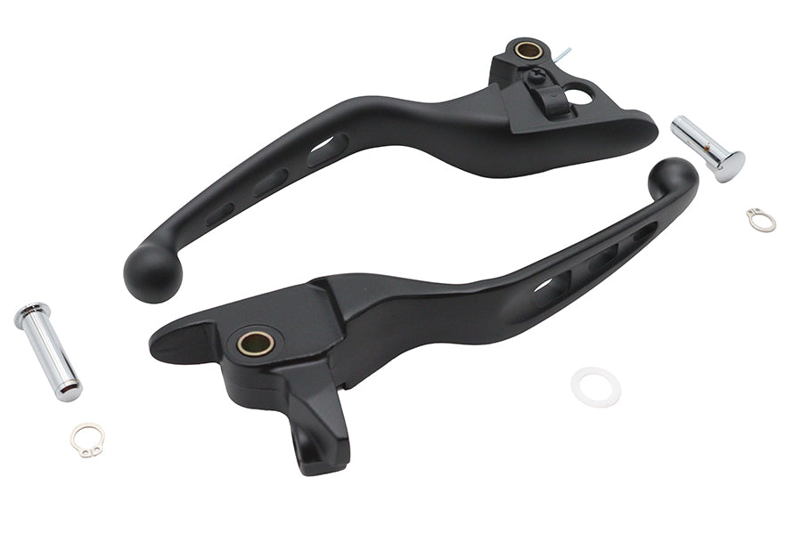 HARLEY 3 Slot Hand Lever Set Black Fits 2021-2023 FLHT,   2021-2023 FLHR,   2021-2023 FLHX,   2021-2