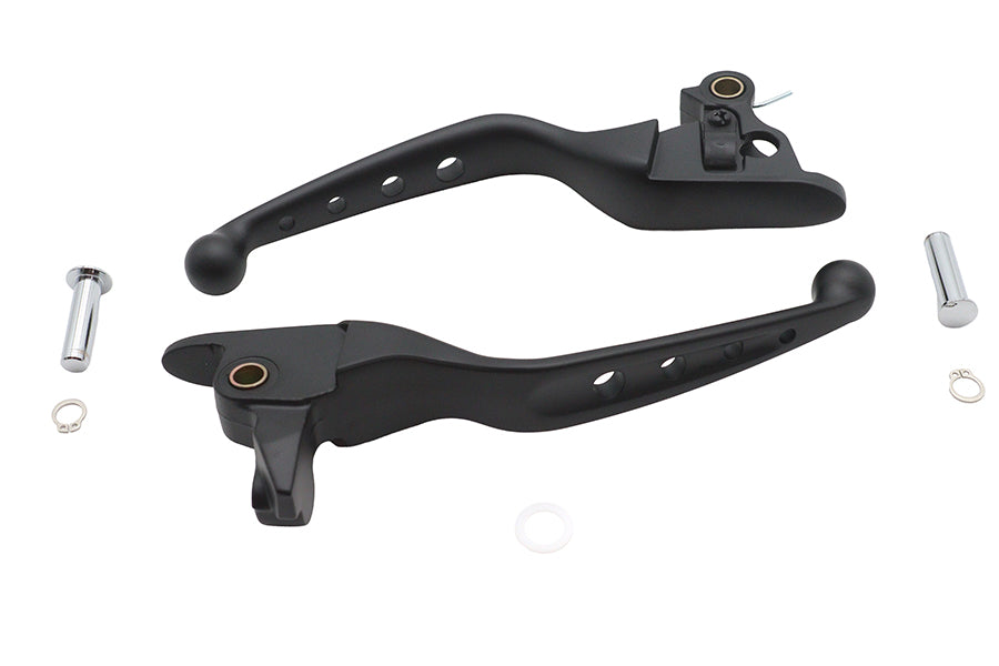HARLEY 4 Hole Hand Lever Set Black Fits 2021-2023 FLHT,   2021-2023 FLHR,   2021-2023 FLHX,   2021-2