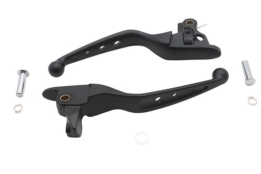 HARLEY 4 Hole Hand Lever Set Black Fits 2021-2023 FLHT,   2021-2023 FLHR,   2021-2023 FLHX,   2021-2
