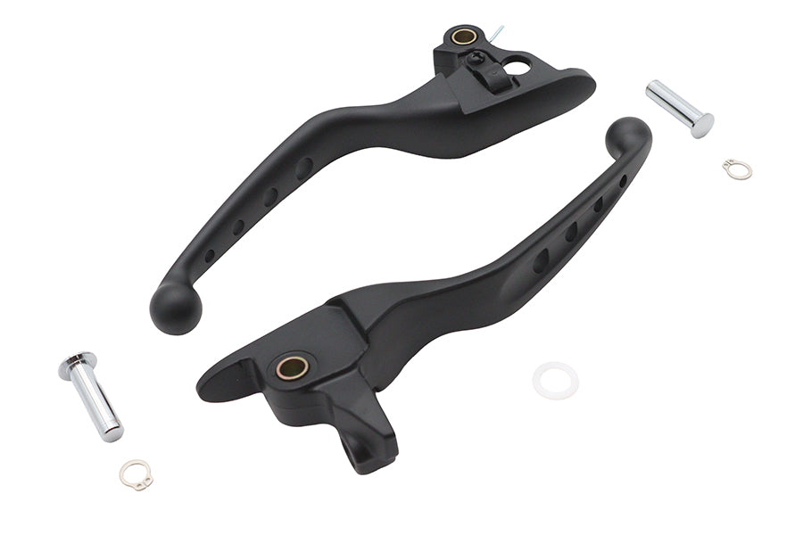 HARLEY 4 Hole Hand Lever Set Black Fits 2021-2023 FLHT,   2021-2023 FLHR,   2021-2023 FLHX,   2021-2